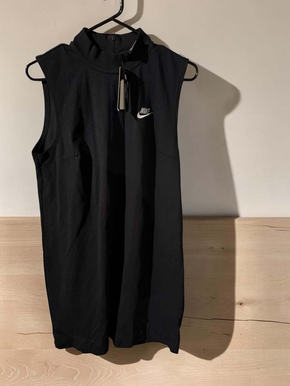 Nike Sportswear Women's Mock Neck Sleeveless Dress Size L Black